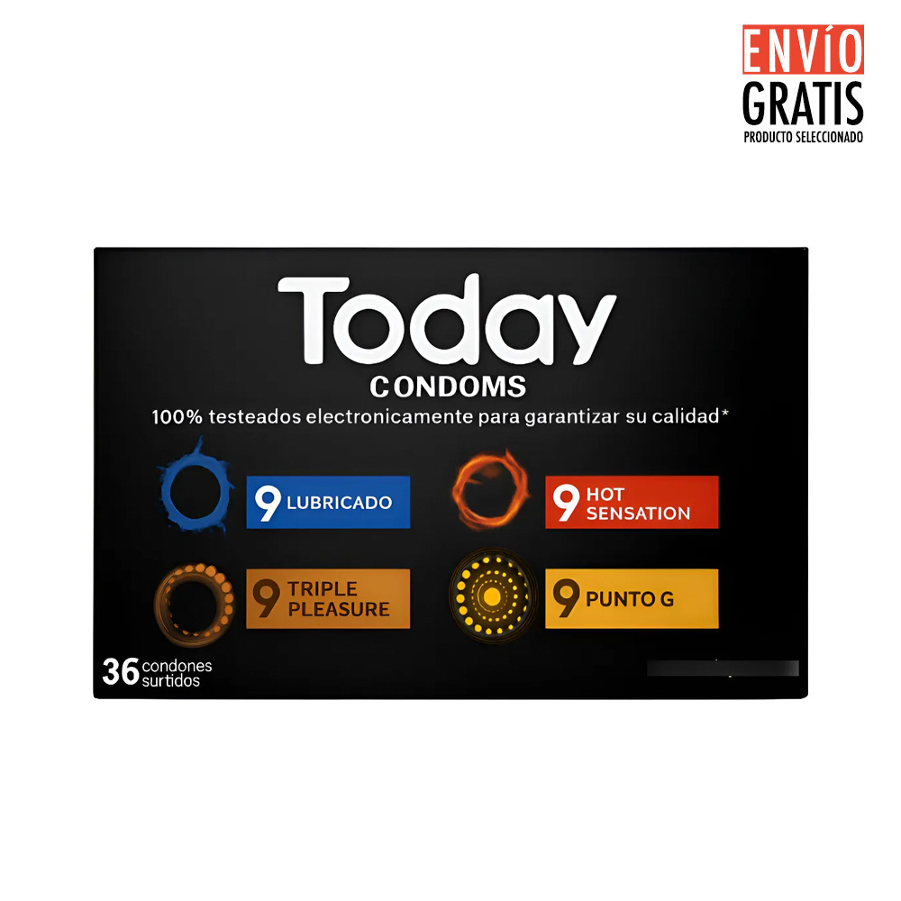 Preservativos Today caja 36 condones surtidos 2